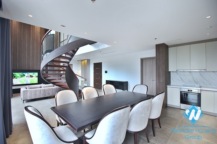 A luxurious duplex 3 bedrooms apartment for rent in Tay Ho area